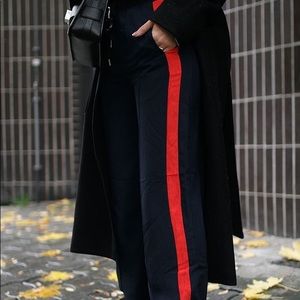 H&M Navy and Orange Stripe straight leg Pants